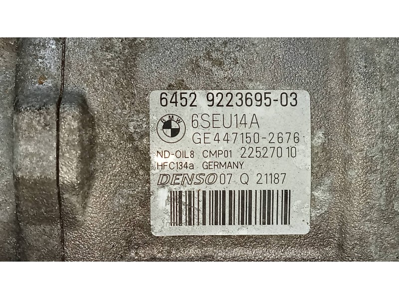 Recambio de compresor aire acondicionado para bmw serie 3 gran turismo (f34) 320d referencia OEM IAM 4471502676 6452922369503 6S