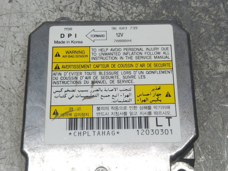 Recambio de kit airbag para daewoo matiz se referencia OEM IAM 96603739 7088804 