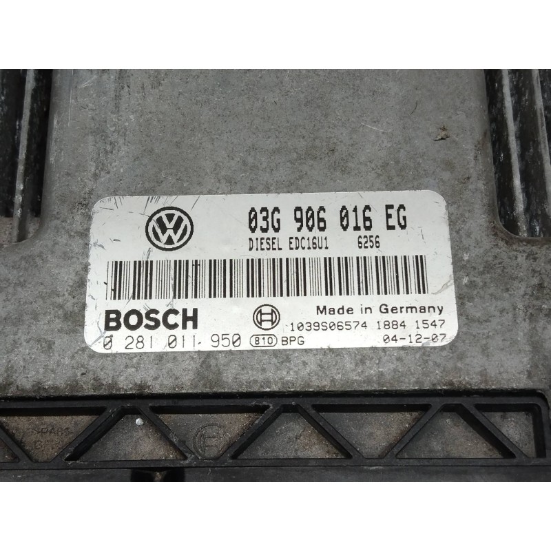 Recambio de centralita motor uce para audi a3 (8p) 2.0 tdi referencia OEM IAM 0281011950 03G906016EG EDC16U1