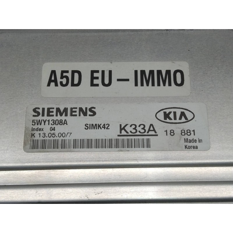 Recambio de centralita motor uce para kia rio ls berlina (5-ptas.) referencia OEM IAM 5WY1308A K33A 1881 SIMK42
