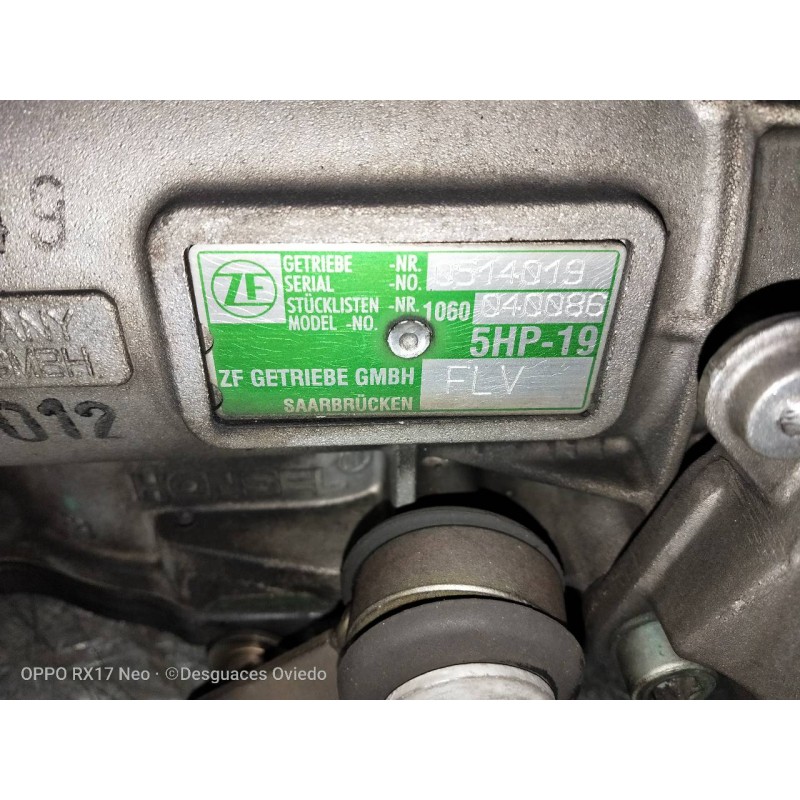 Recambio de caja cambios para audi a6 avant (4b5) 3.0 referencia OEM IAM FLV 040086 5HP19 1060040086 0514019