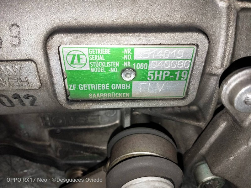 Recambio de caja cambios para audi a6 avant (4b5) 3.0 referencia OEM IAM FLV 040086 5HP19 1060040086 0514019