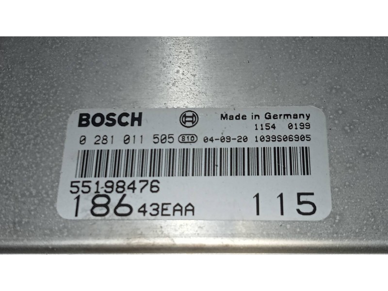 Recambio de centralita motor uce para fiat multipla nuevo (186) 1.9 jtd dynamic referencia OEM IAM 0281011505 55198476 18643EAA