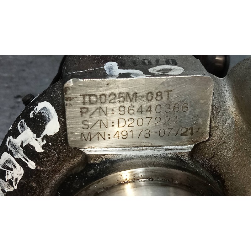 Recambio de turbocompresor para chevrolet nubira berlina 2.0 diesel cat referencia OEM IAM 96440366 TD025M08T D207224 4917307721