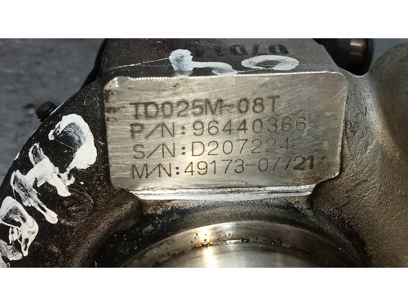 Recambio de turbocompresor para chevrolet nubira berlina 2.0 diesel cat referencia OEM IAM 96440366 TD025M08T D207224 4917307721