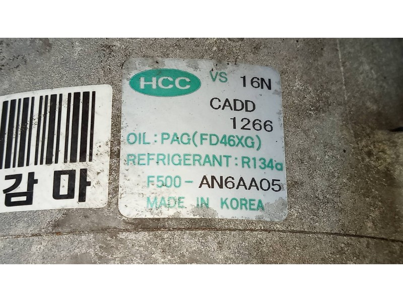 Recambio de compresor aire acondicionado para kia cee´d 1.4 cat referencia OEM IAM F500AN6AA05  
