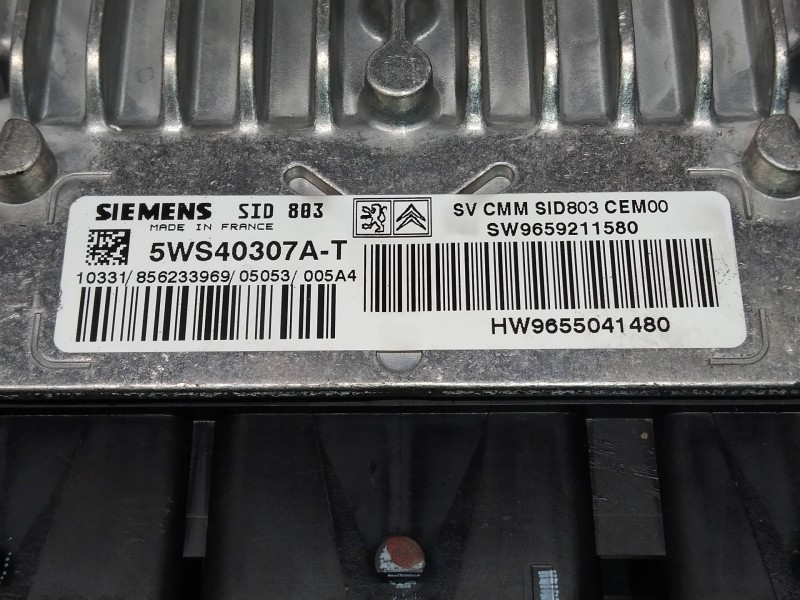 Recambio de centralita motor uce para citroen c5 berlina exclusive referencia OEM IAM 5WS40307AT SW9659211580 HW9655041480 SID80