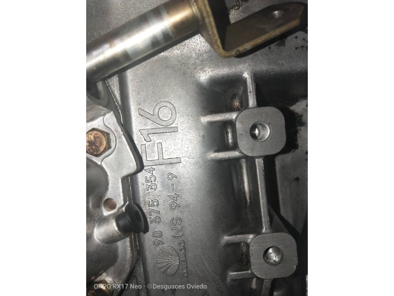 Recambio de caja cambios para daewoo aranos 2.0 cat referencia OEM IAM F16 90375354 G1013370