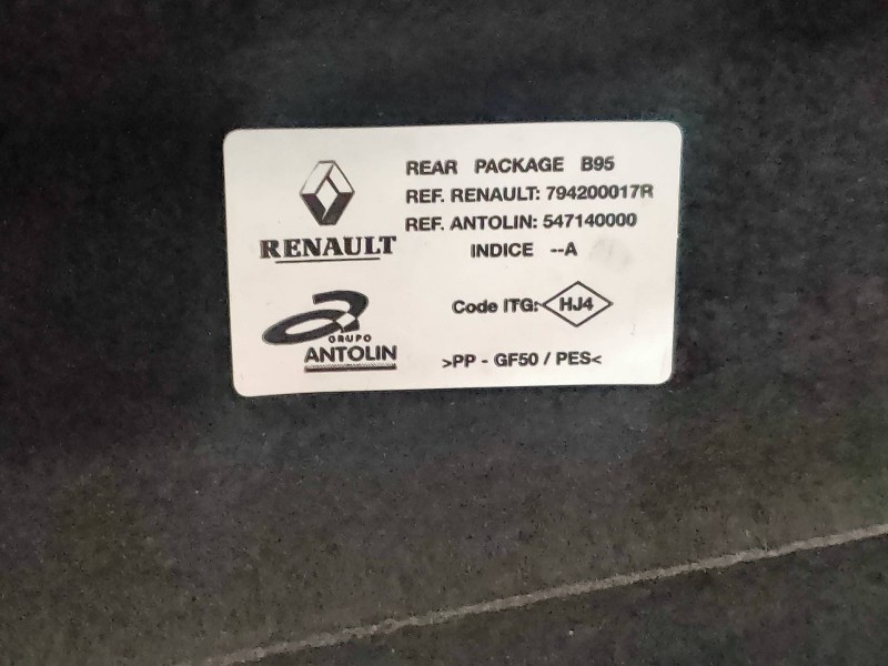 Recambio de bandeja trasera para renault megane iii berlina 5 p style referencia OEM IAM 794200017R 547140000 