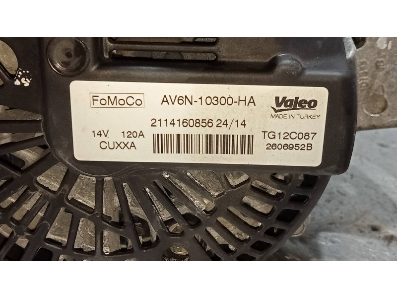 Recambio de alternador para ford fiesta (ccn) trend referencia OEM IAM AV6N10300HA TG12C087 2606952B