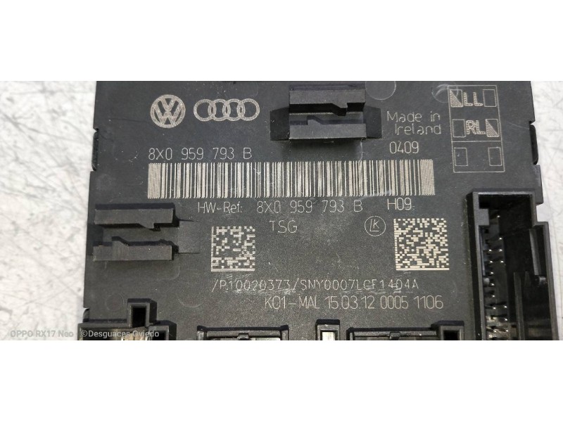 Recambio de modulo electronico para audi a1 sportback (8xa) ambition referencia OEM IAM 8X0959793B  