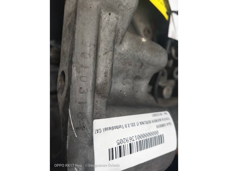 Recambio de caja cambios para toyota avensis berlina (t 22) 2.0 turbodiesel cat referencia OEM IAM 90103181  