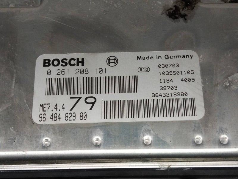 Recambio de centralita motor uce para peugeot 206 cc cc referencia OEM IAM 0261208101 9648482980 ME744 79