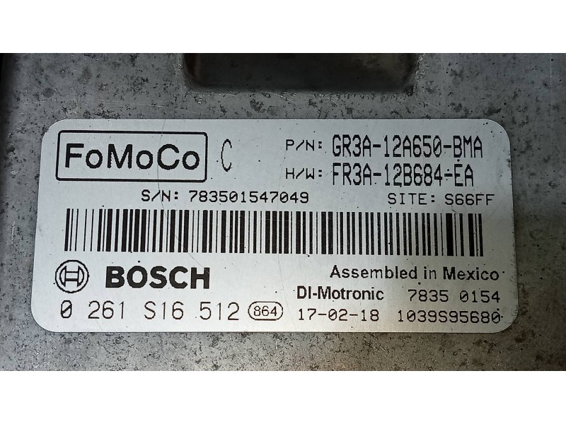 Recambio de centralita motor uce para ford mustang basis referencia OEM IAM 0261516512  