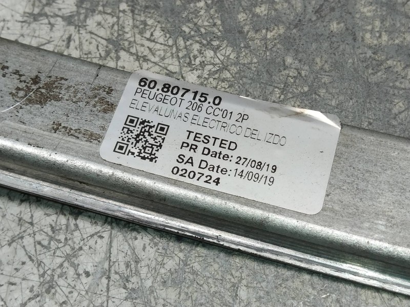 Recambio de elevalunas delantero izquierdo para peugeot 206 cc cc referencia OEM IAM   2P