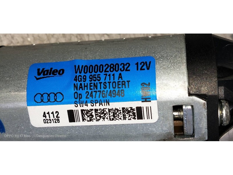 Recambio de motor limpia trasero para audi a1 sportback (8xa) ambition referencia OEM IAM 4G9955711A W000028032 