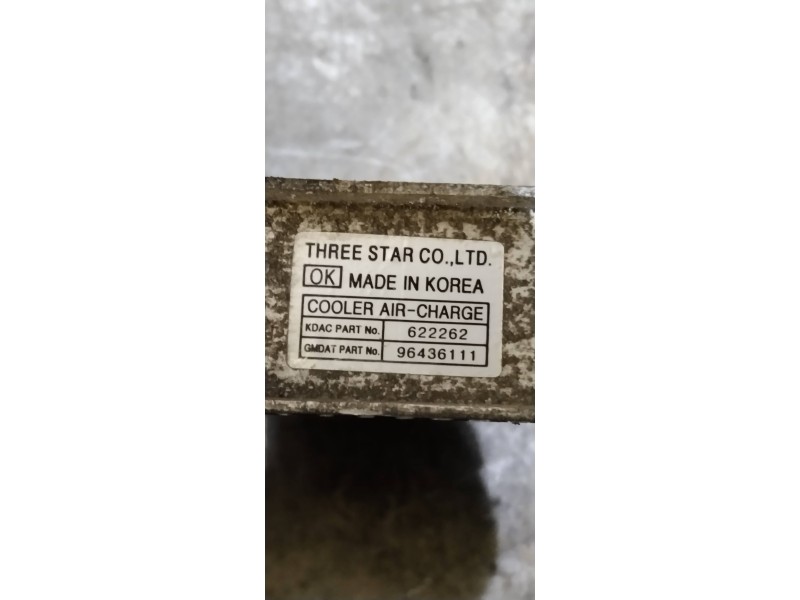 Recambio de intercooler para chevrolet nubira berlina 2.0 diesel cat referencia OEM IAM   