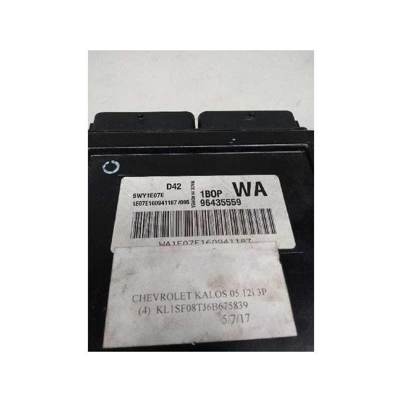 Recambio de centralita motor uce para chevrolet kalos 1.2 cat referencia OEM IAM 5WY1E07E 96435559 D42 1B0P WA