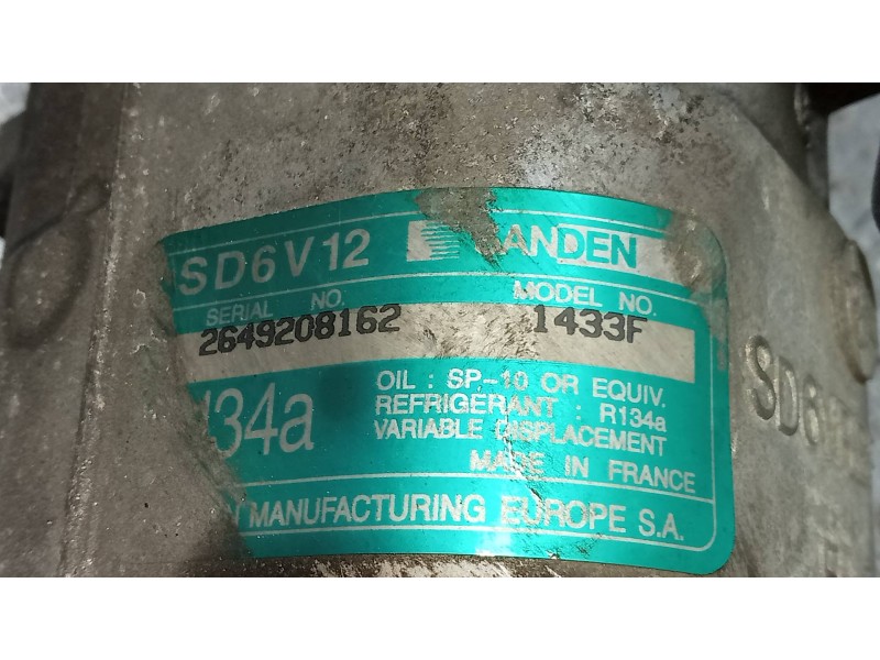 Recambio de compresor aire acondicionado para citroen xsara berlina 1.6i 16v premier referencia OEM IAM SD6V121433F 1433F 