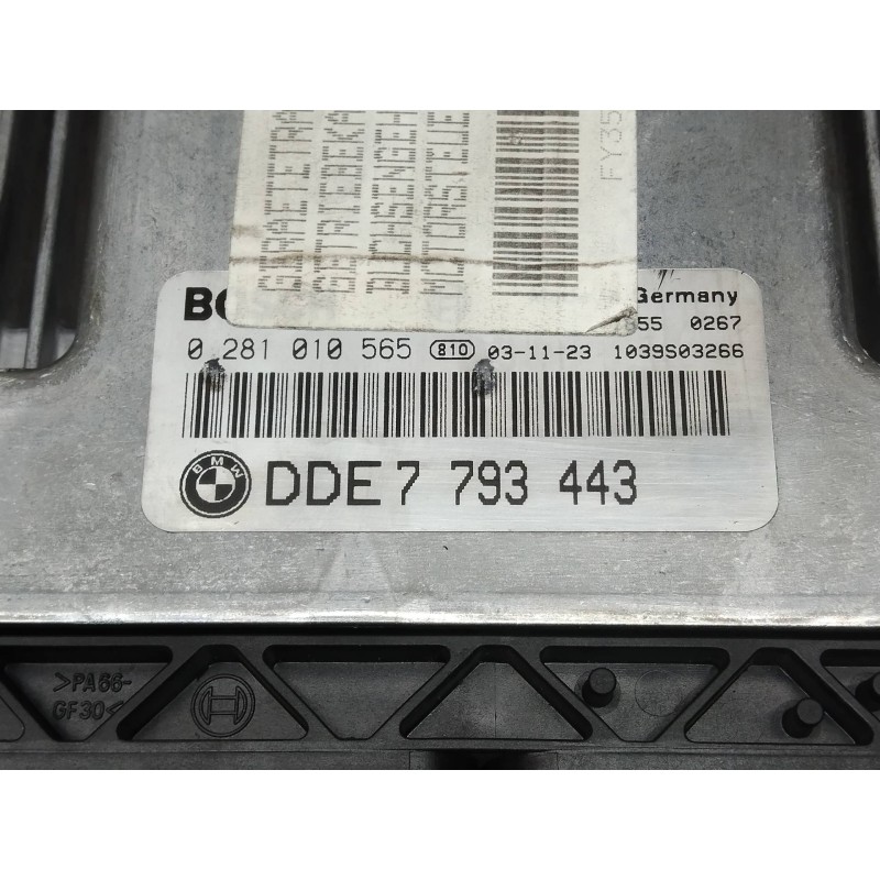 Recambio de centralita motor uce para bmw serie 3 berlina (e46) 320d referencia OEM IAM 0281010565 DDE7793443 