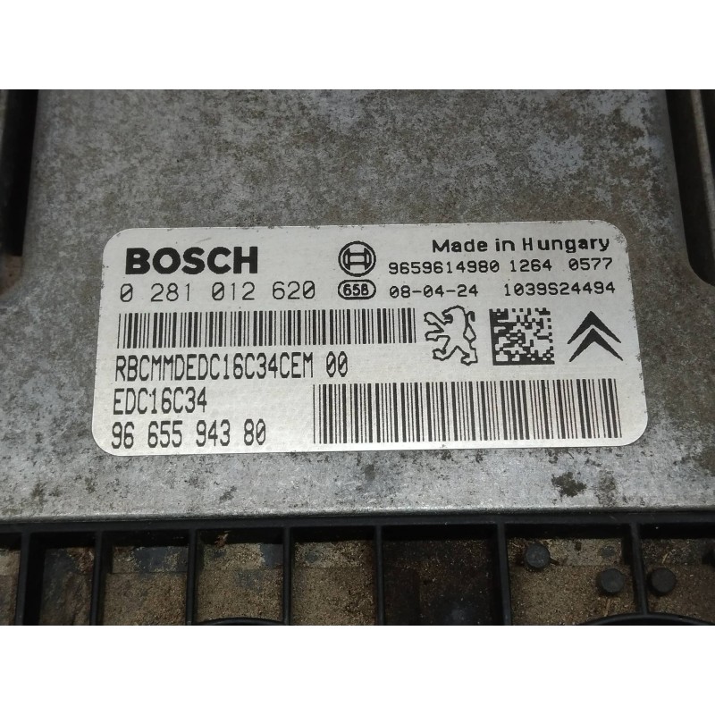 Recambio de centralita motor uce para citroen berlingo first combi 1,6 hdi 75 sx referencia OEM IAM 0281012620 9665594380 EDC16C