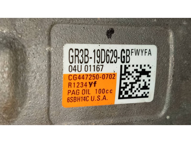 Recambio de compresor aire acondicionado para ford mustang basis referencia OEM IAM 4472500702 GR3B19D629GB 