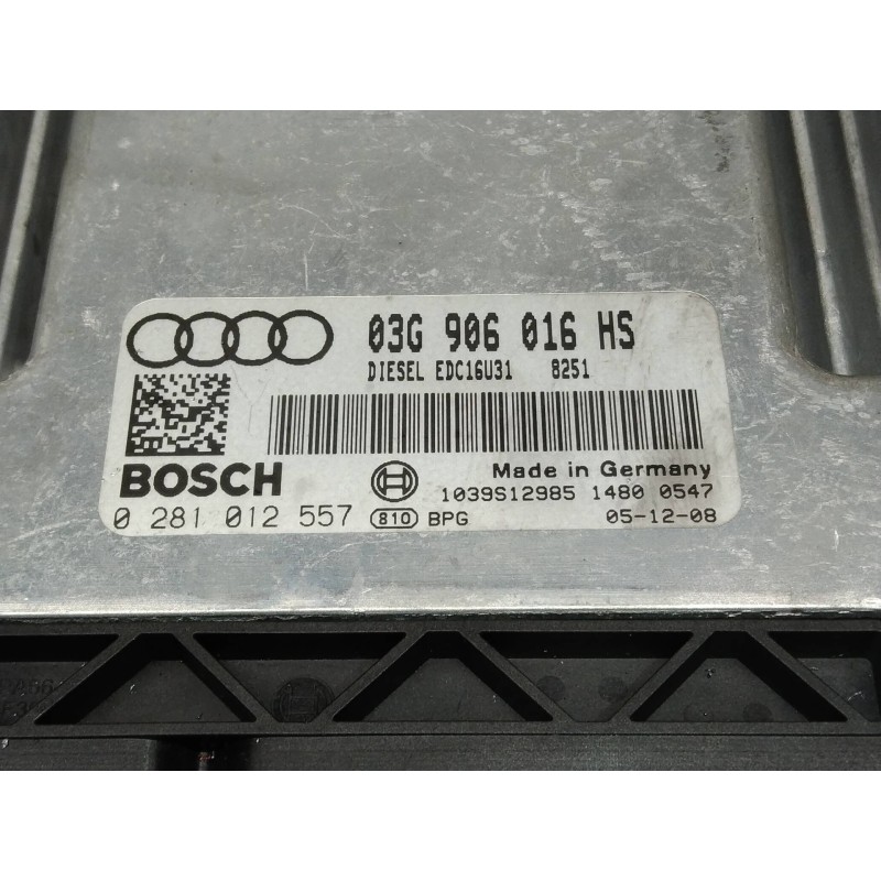 Recambio de centralita motor uce para audi a6 berlina (4f2) 2.0 tdi referencia OEM IAM 0281012557 03G906016HS EDC16U31