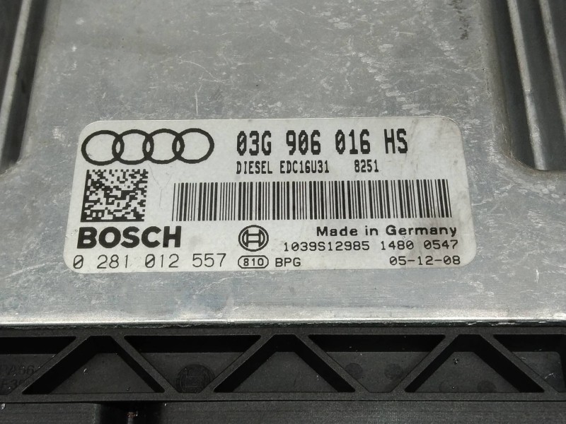 Recambio de centralita motor uce para audi a6 berlina (4f2) 2.0 tdi referencia OEM IAM 0281012557 03G906016HS EDC16U31