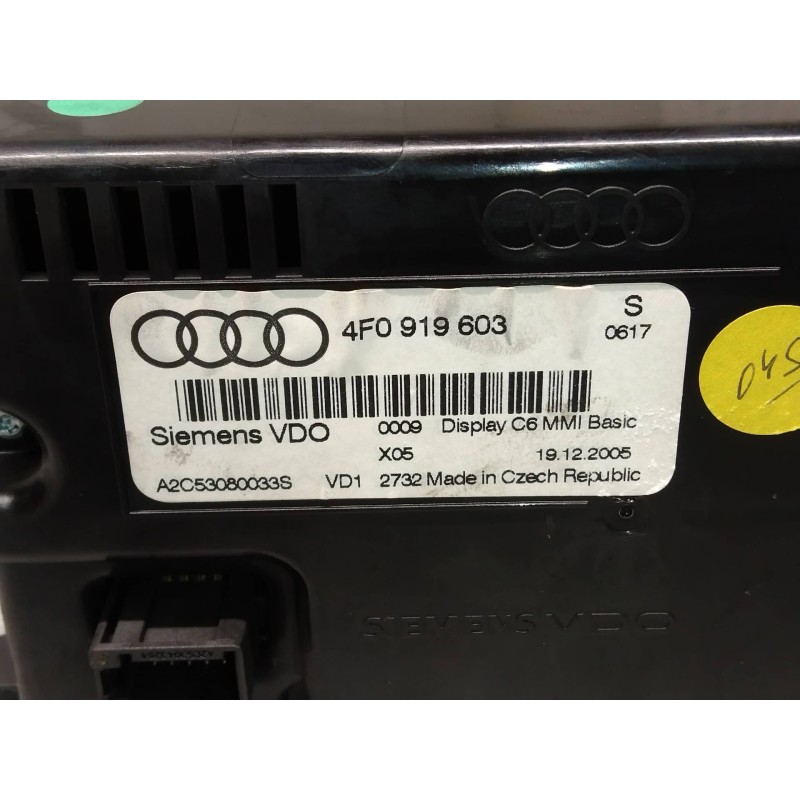 Recambio de pantalla multifuncion para audi a6 berlina (4f2) 2.0 tdi referencia OEM IAM 4F0919603 A2C53080033S 