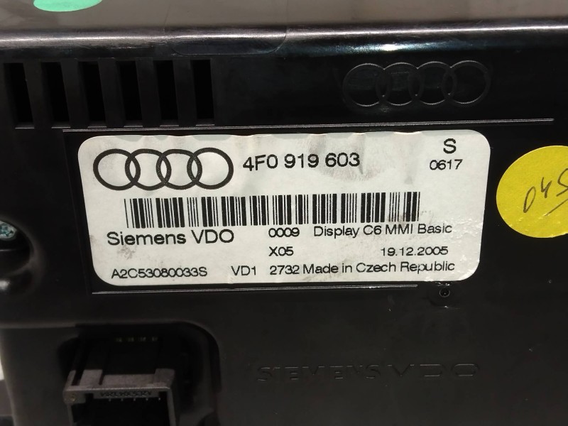 Recambio de pantalla multifuncion para audi a6 berlina (4f2) 2.0 tdi referencia OEM IAM 4F0919603 A2C53080033S 