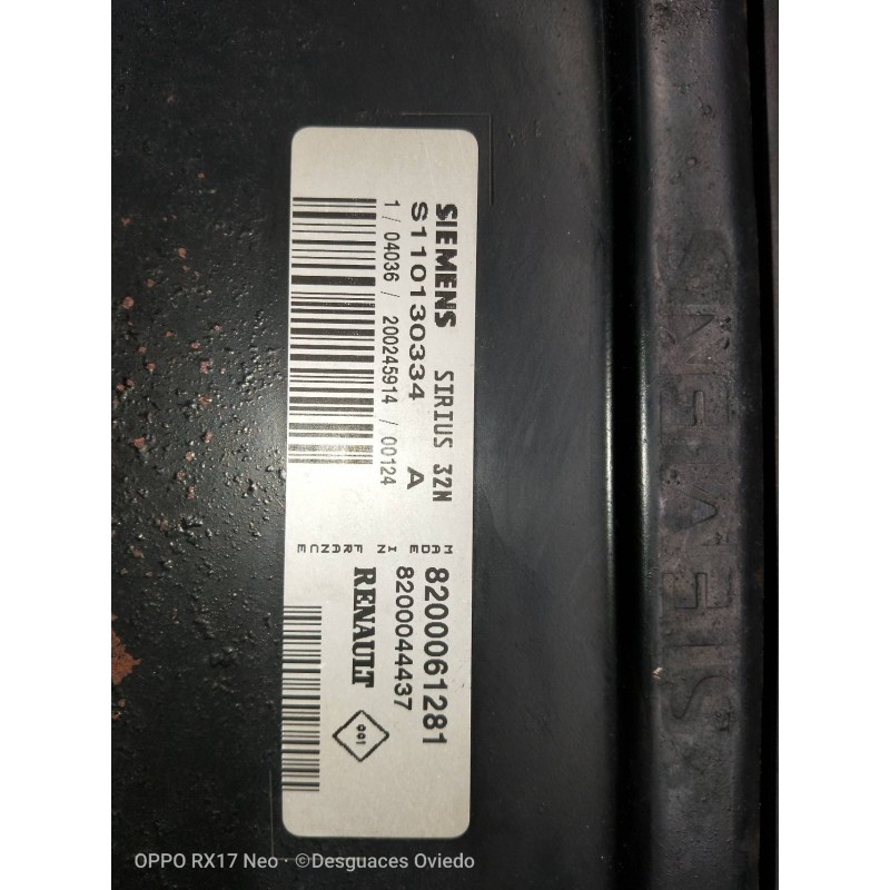 Recambio de centralita motor uce para renault clio ii fase i (b/cbo) 1.4 alize referencia OEM IAM S110130334 8200061281 