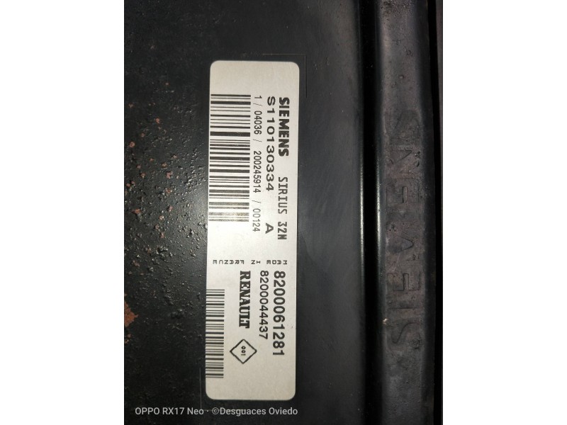 Recambio de centralita motor uce para renault clio ii fase i (b/cbo) 1.4 alize referencia OEM IAM S110130334 8200061281 
