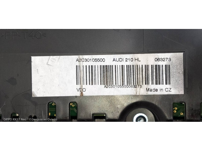 Recambio de cuadro instrumentos para audi a1 sportback (8xa) ambition referencia OEM IAM 8X0920930C A2C30105500 
