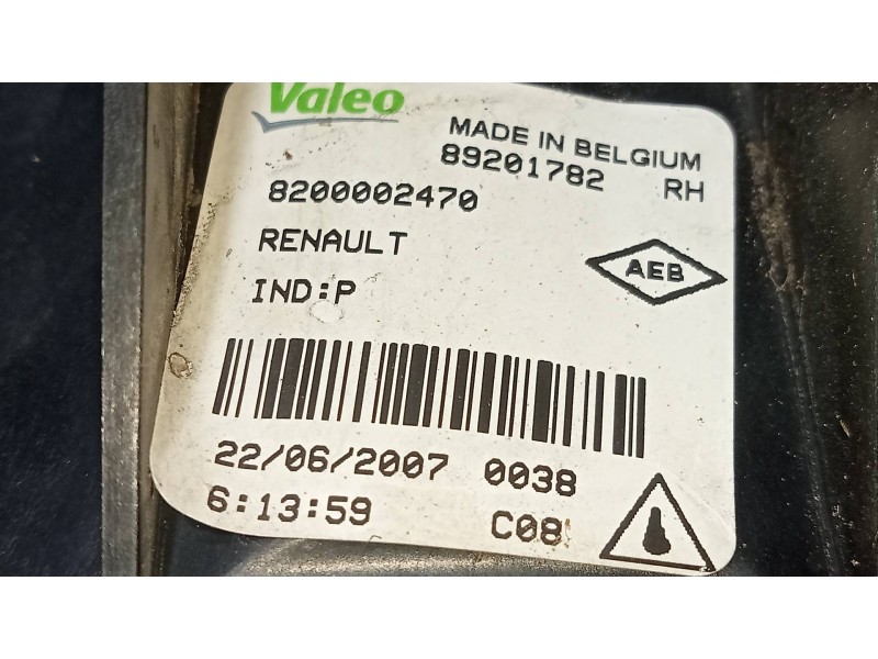 Recambio de faro antiniebla derecho para renault modus confort expression referencia OEM IAM 89201792 8200002470 