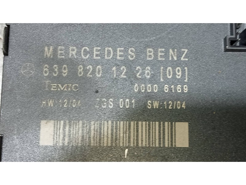 Recambio de modulo electronico para mercedes vito caja cerrada 6.03  111 cdi compacto (639.601) referencia OEM IAM 6398201226  