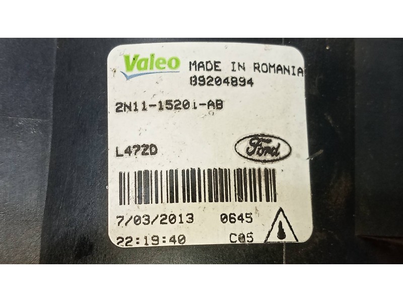 Recambio de faro antiniebla derecho para ford c-max titanium referencia OEM IAM 89204894 2N1115201AB 