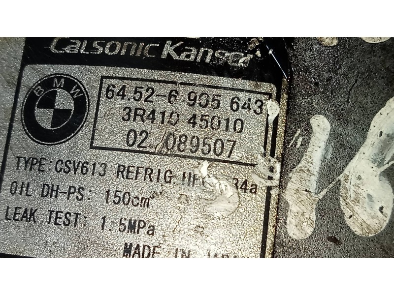 Recambio de compresor aire acondicionado para bmw serie 3 compact (e46) 320td referencia OEM IAM 64526905643  