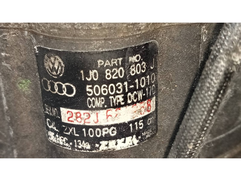 Recambio de compresor aire acondicionado para audi a3 (8l) 1.9 tdi ambiente referencia OEM IAM 1J0820803J 5060311010 