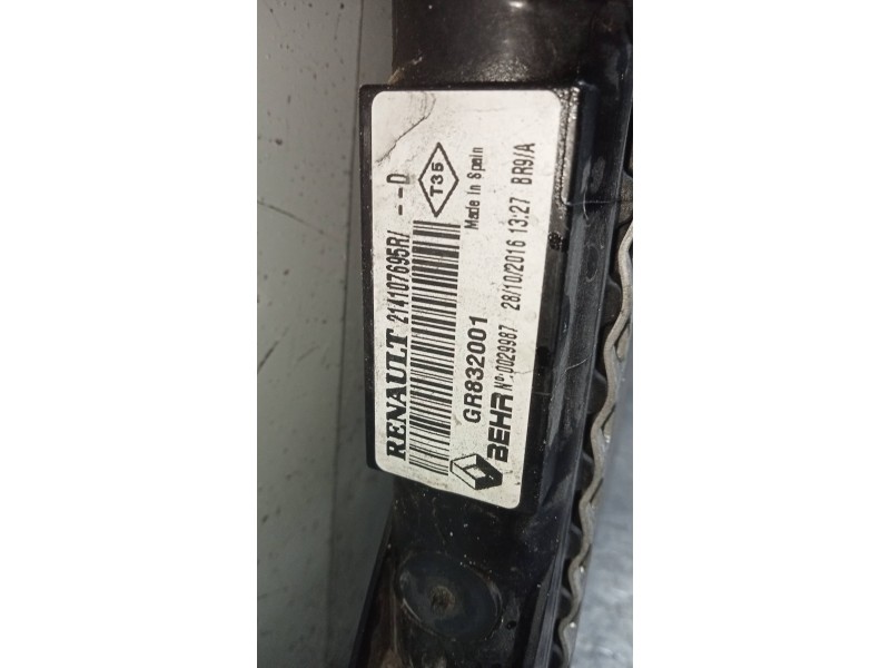 Recambio de radiador agua para renault master kasten 2.3 dci diesel cat referencia OEM IAM 214107695R  