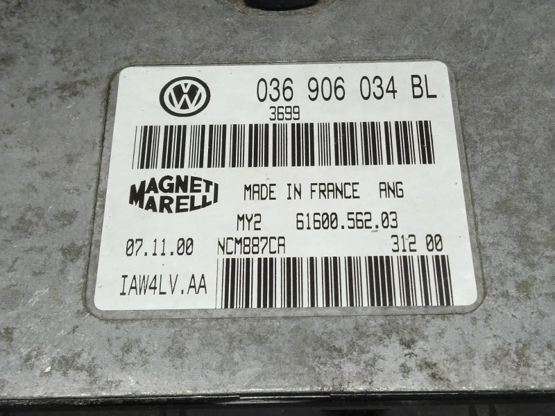 Recambio de centralita motor uce para skoda fabia (6y2/6y3) comfort referencia OEM IAM 036906034BL IAW4LVAA 6160056203