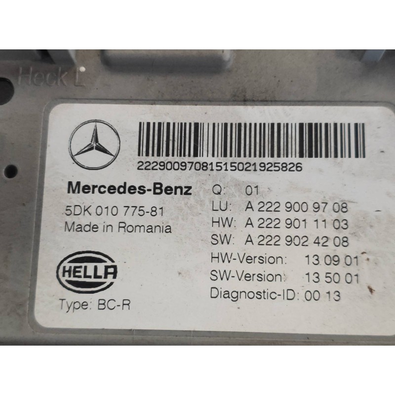 Recambio de modulo electronico para mercedes clase c (w205) lim. c 200 cgi (205.042) referencia OEM IAM A2229009708 A2229011103 