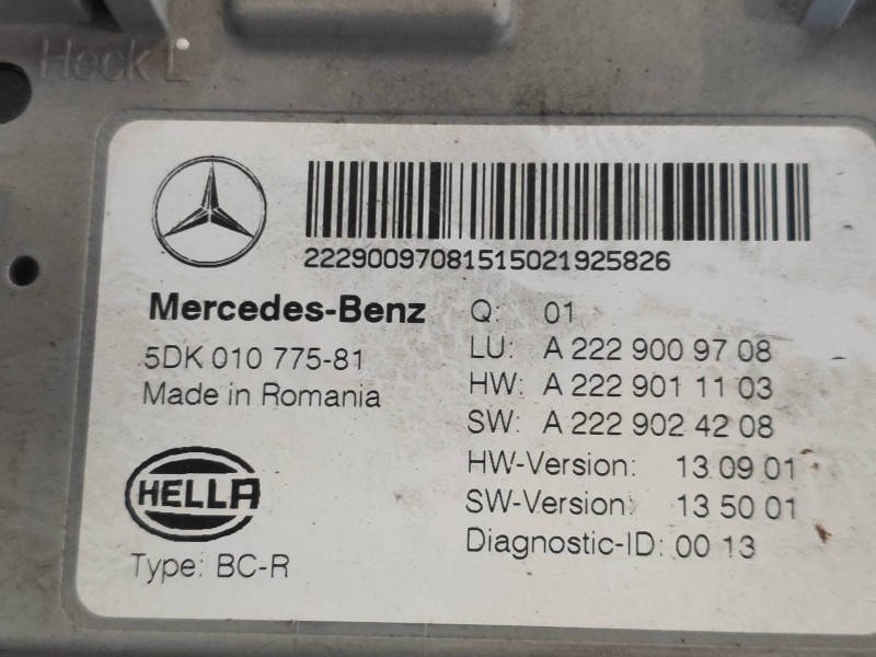 Recambio de modulo electronico para mercedes clase c (w205) lim. c 200 cgi (205.042) referencia OEM IAM A2229009708 A2229011103 