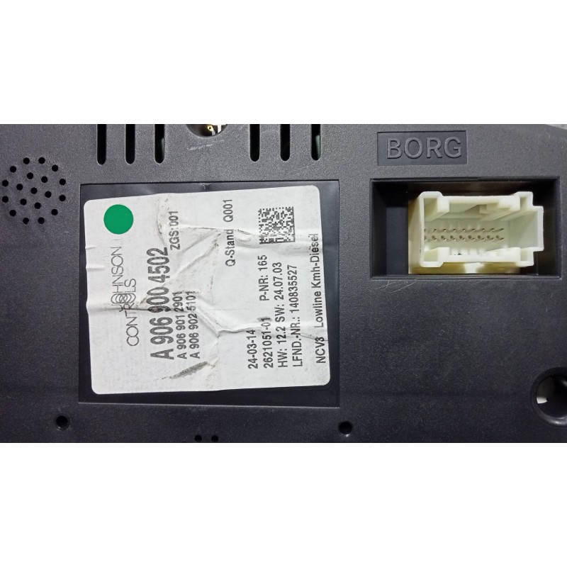 Recambio de cuadro instrumentos para mercedes sprinterii caja cerrada (desde 01.06) 210/213/216 cdi (906.611/613) referencia OEM