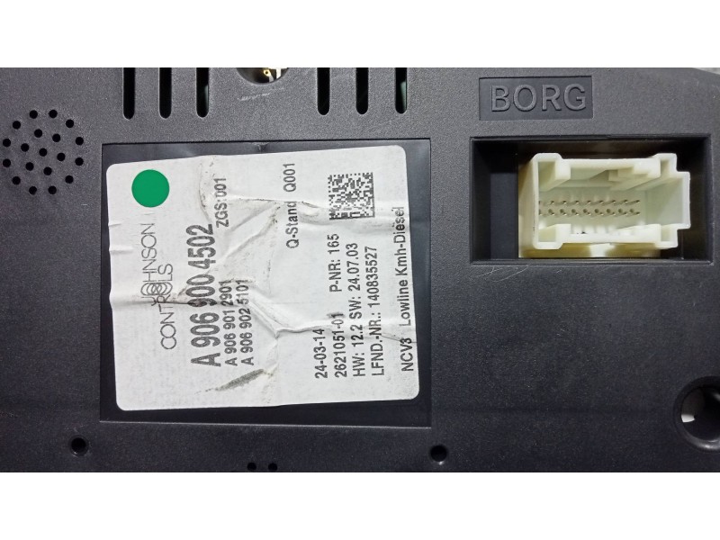 Recambio de cuadro instrumentos para mercedes sprinterii caja cerrada (desde 01.06) 210/213/216 cdi (906.611/613) referencia OEM