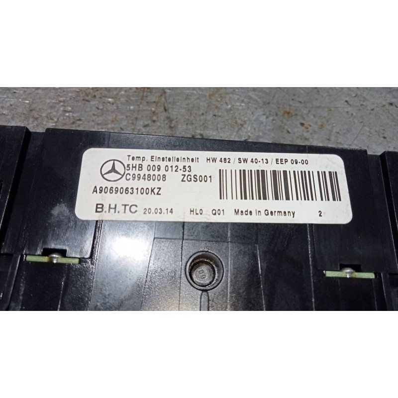 Recambio de mando calefaccion / aire acondicionado para mercedes sprinterii caja cerrada (desde 01.06) 210/213/216 cdi (906.611/
