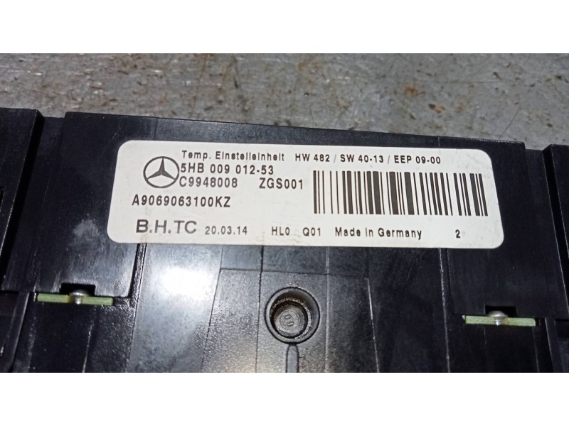 Recambio de mando calefaccion / aire acondicionado para mercedes sprinterii caja cerrada (desde 01.06) 210/213/216 cdi (906.611/