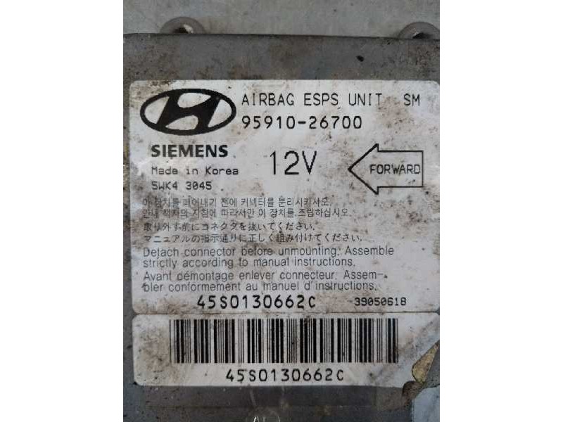 Recambio de centralita airbag para hyundai santa fe (sm) 2.0 crdi cat referencia OEM IAM 5WK43045 9591026700 45S0130662C