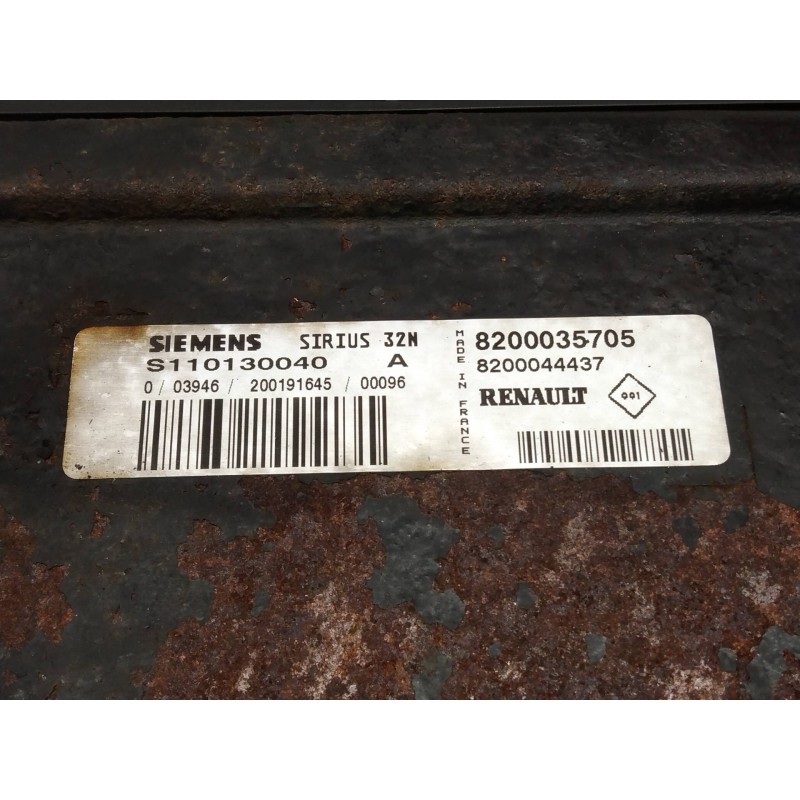 Recambio de centralita motor uce para renault laguna (b56) 1.6 16v rt referencia OEM IAM S110130040A 8200035705 8200044437 SIRIU