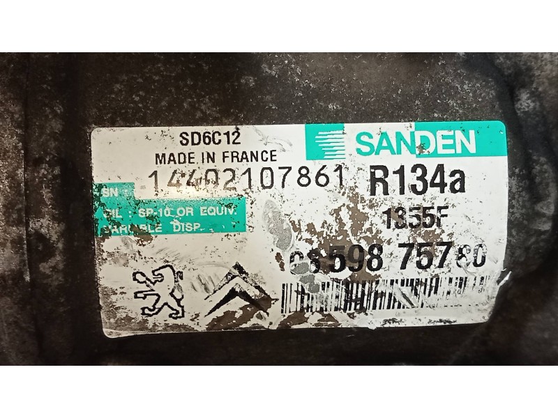 Recambio de compresor aire acondicionado para citroen c4 berlina exclusive referencia OEM IAM SD6C121355F 9659875780 