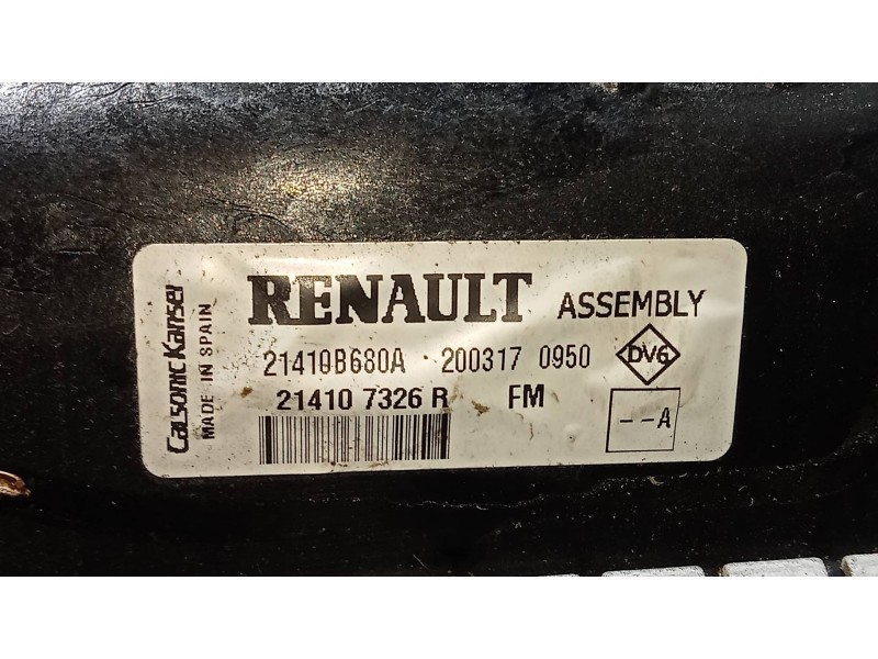 Recambio de radiador agua para renault captur 1.2 tce energy referencia OEM IAM 214107326R  